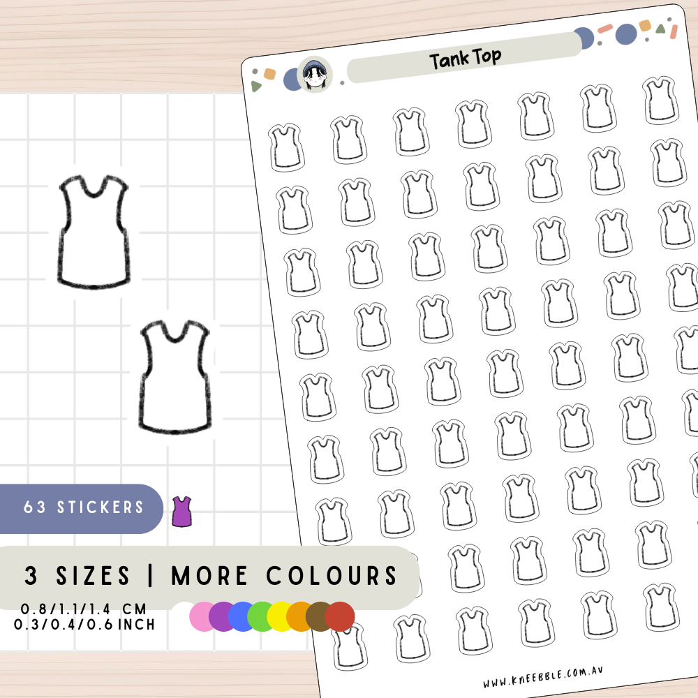 Tank Top Planner Stickers