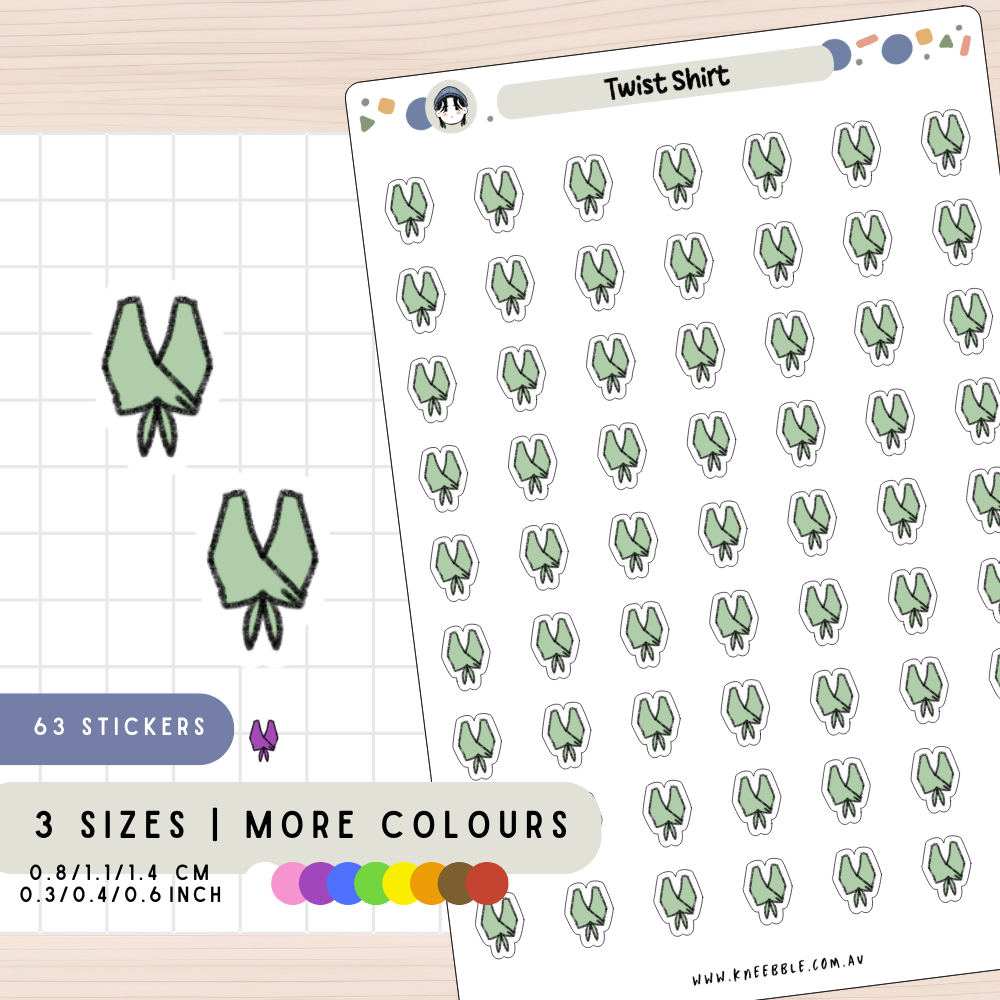 Twist Shirt Planner Stickers