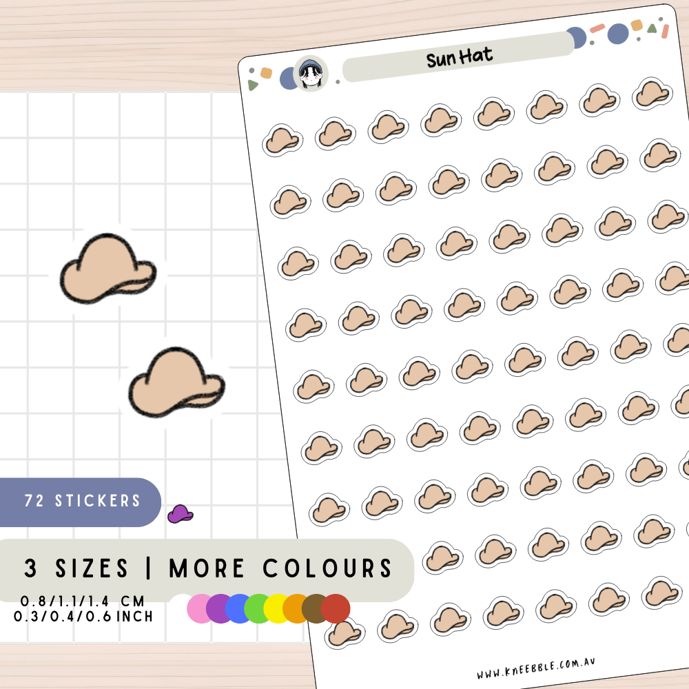 Sun Hat Planner Stickers