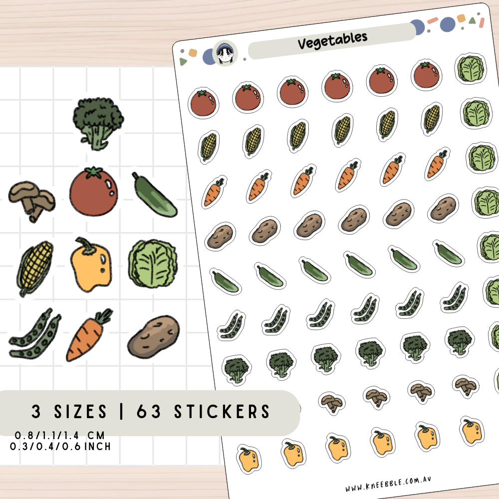 Vegetables Planner Stickers