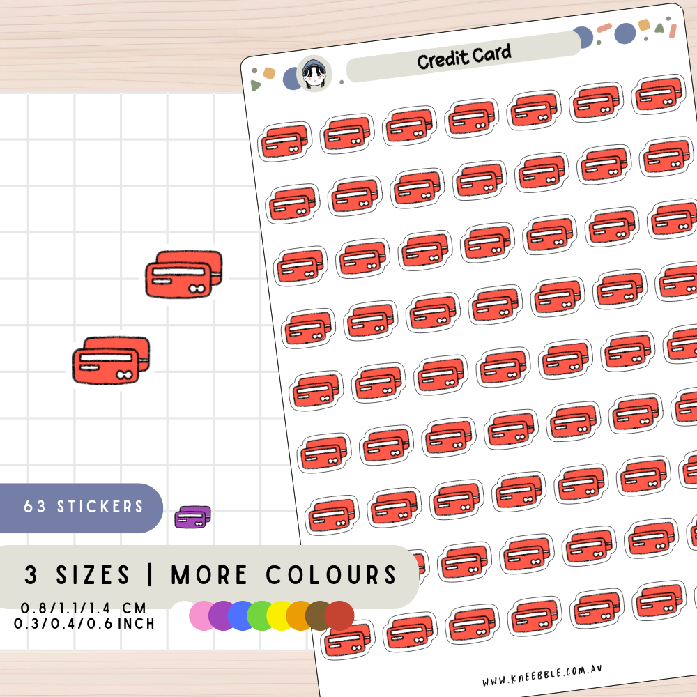 Credit Card Planner Stickers