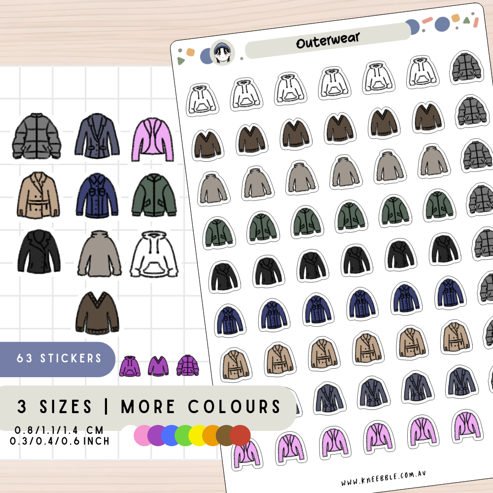 Outerwear Planner Stickers