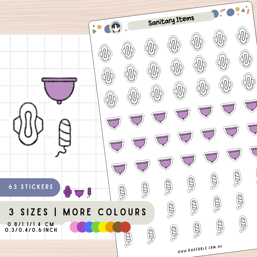 Sanitary Items Planner Stickers