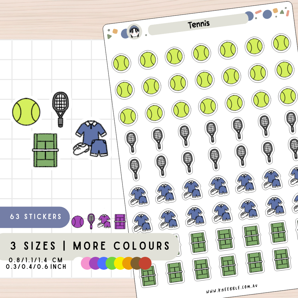 Tennis Sport Planner Stickers