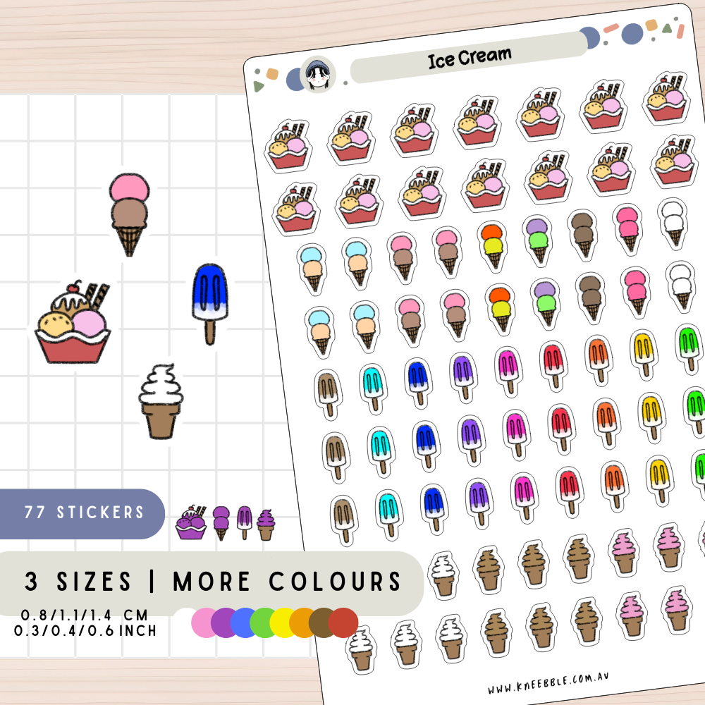 Ice Cream Planner Stickers