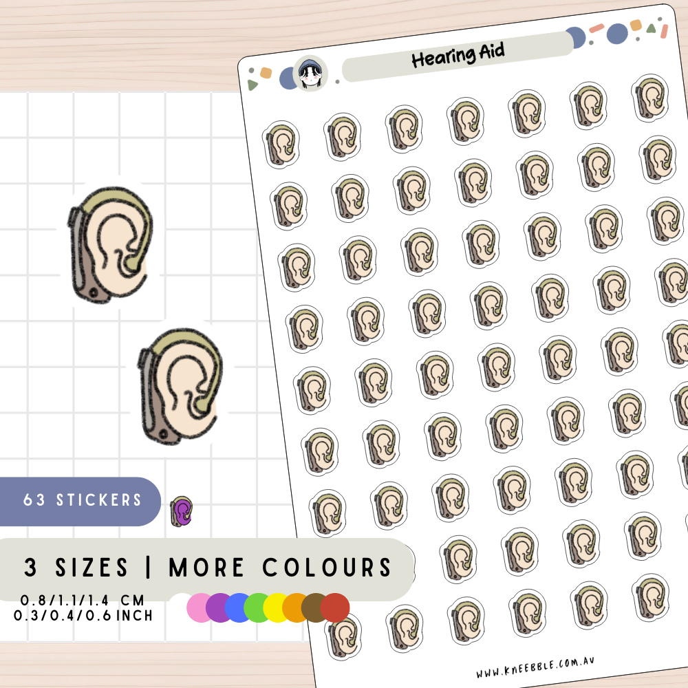 Hearing Aid Planner Stickers