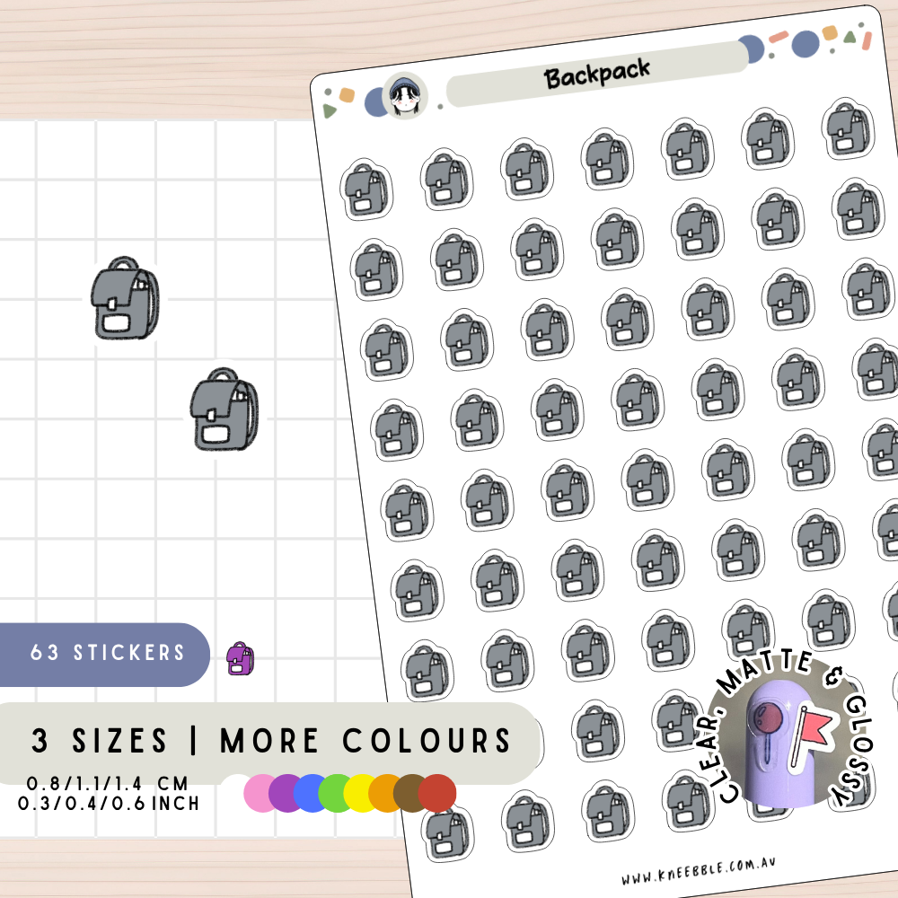 Backpack Planner Stickers