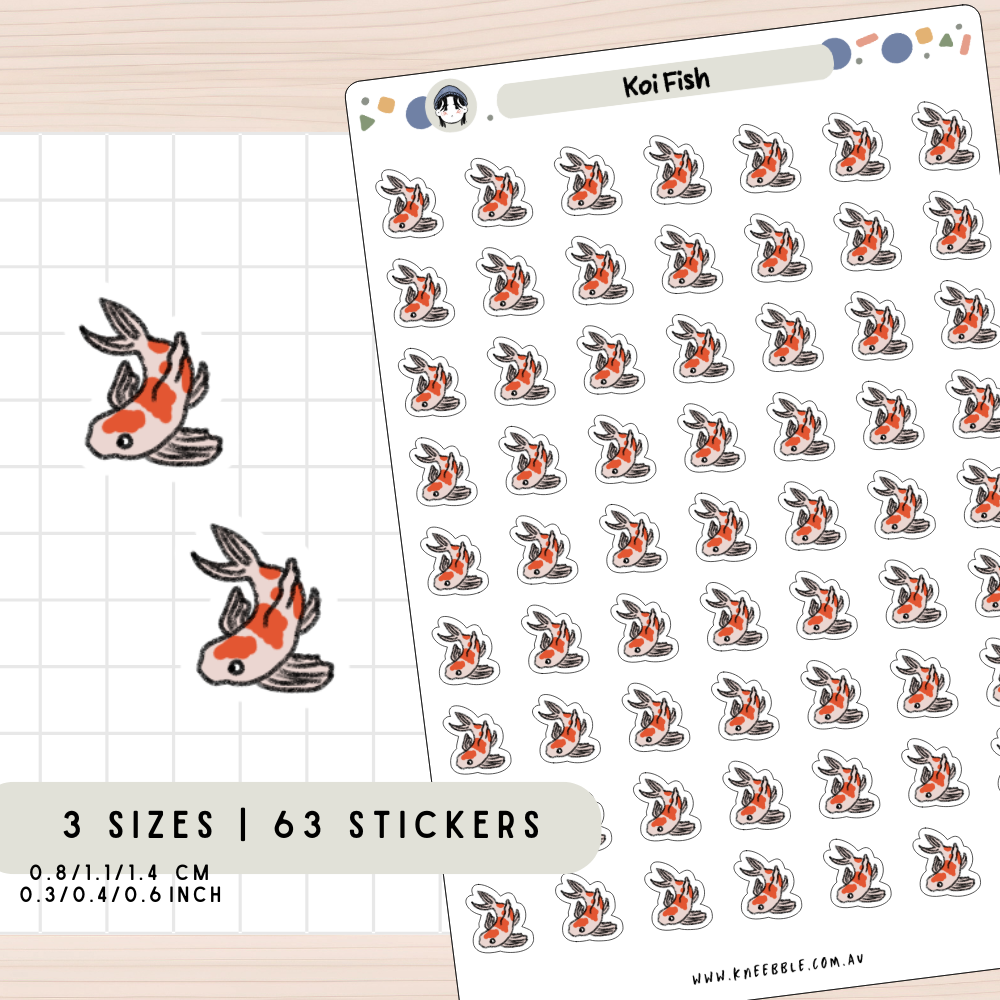 Koi Fish Planner Stickers