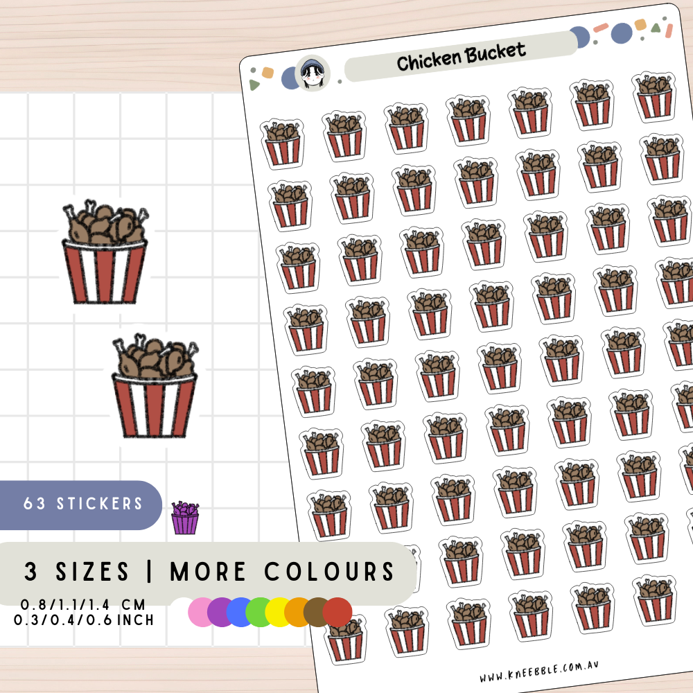 Chicken Bucket Takeout Fast Food Planner Stickers