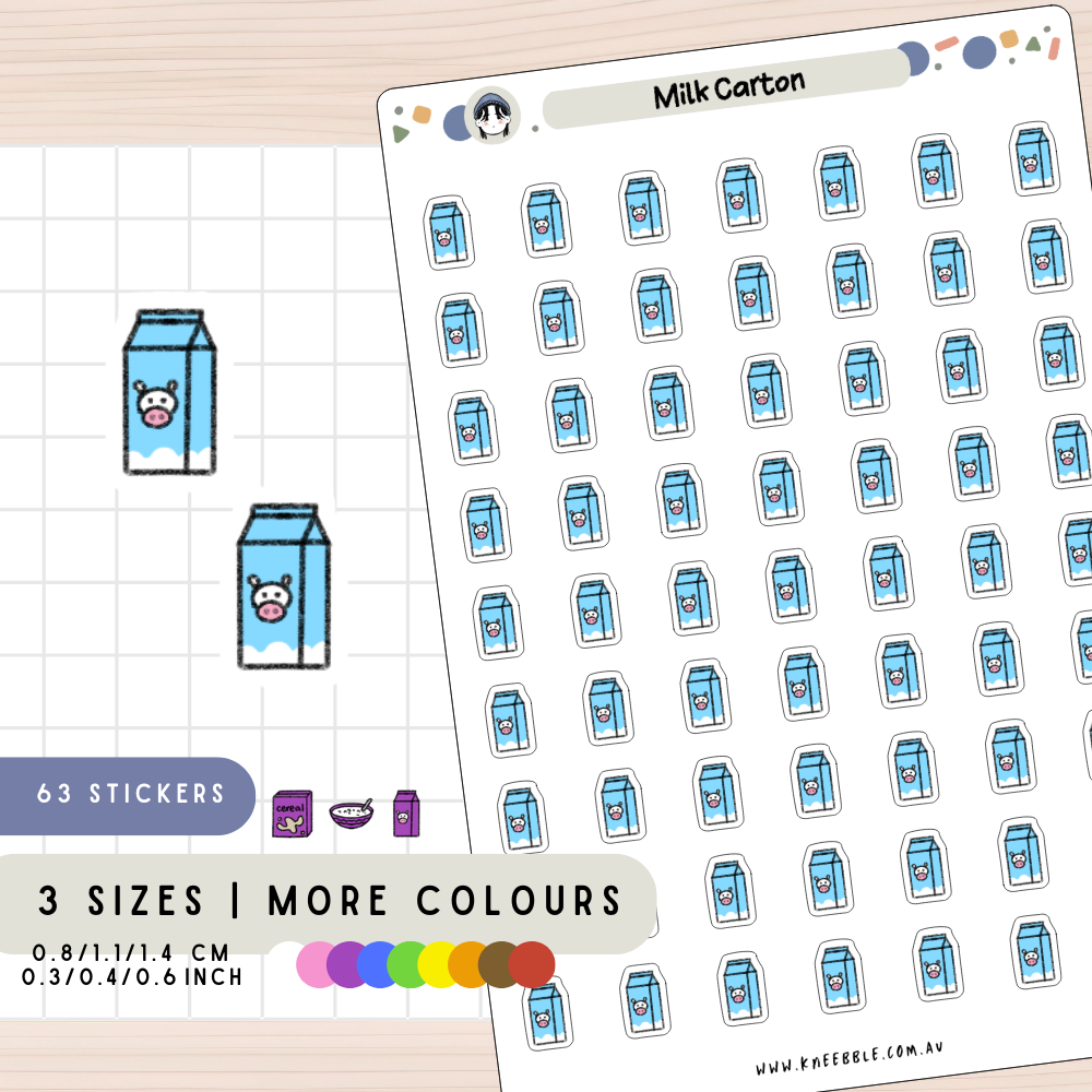 Milk Carton Planner Stickers