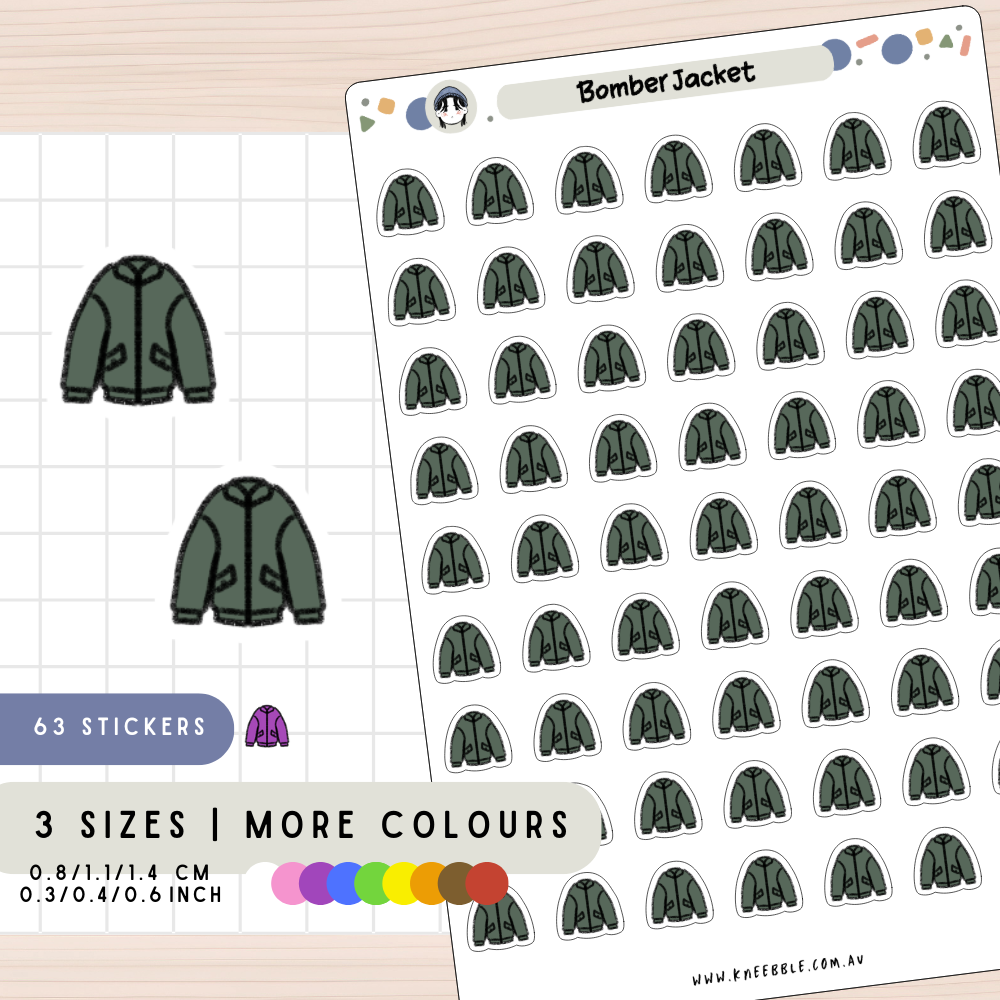 Bomber Jacket Planner Stickers