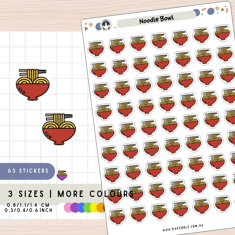 Noodle Ramen Bowl Planner Stickers