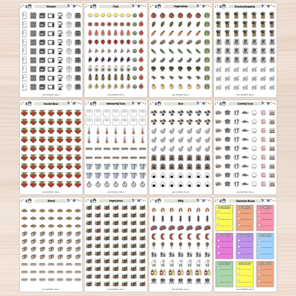 Cooking Food Expert Bundle Planner Stickers