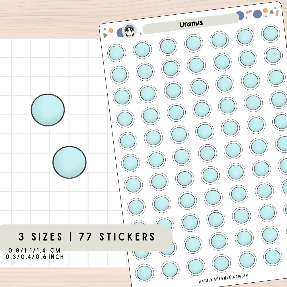 Uranus Planet Planner Stickers