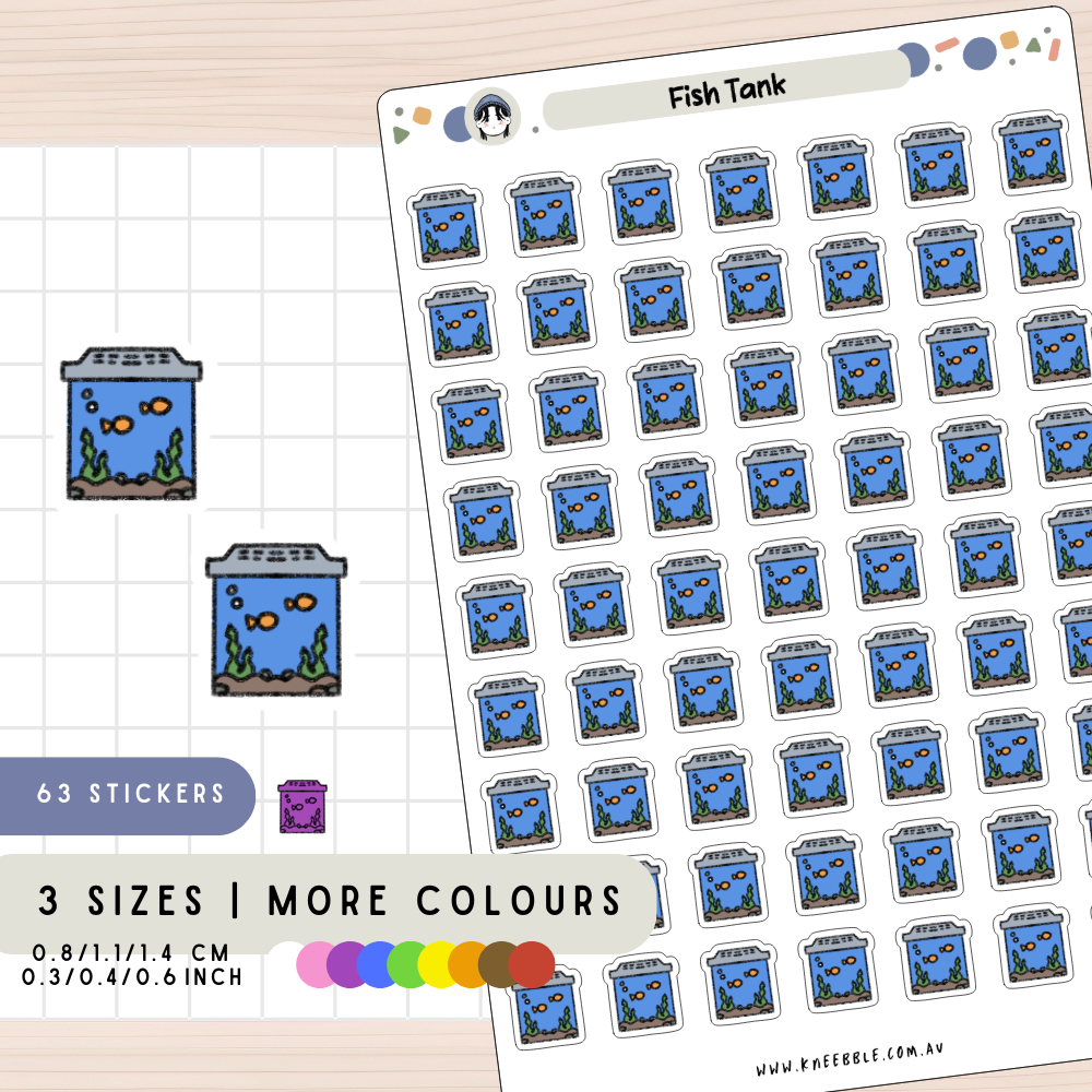 Fish Tank Aquarium Maintenance Planner Stickers