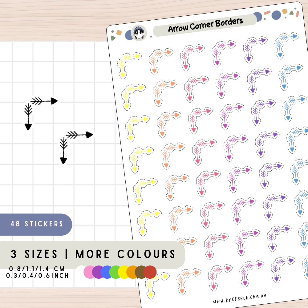 Arrow Border Planner Stickers