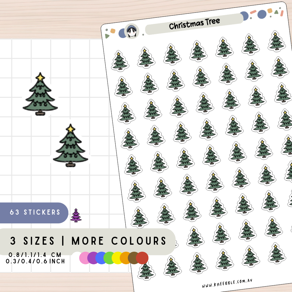 Christmas Tree Planner Stickers