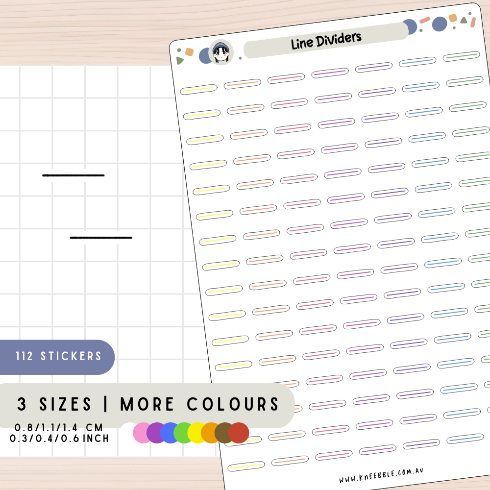 Line Divider Planner Stickers