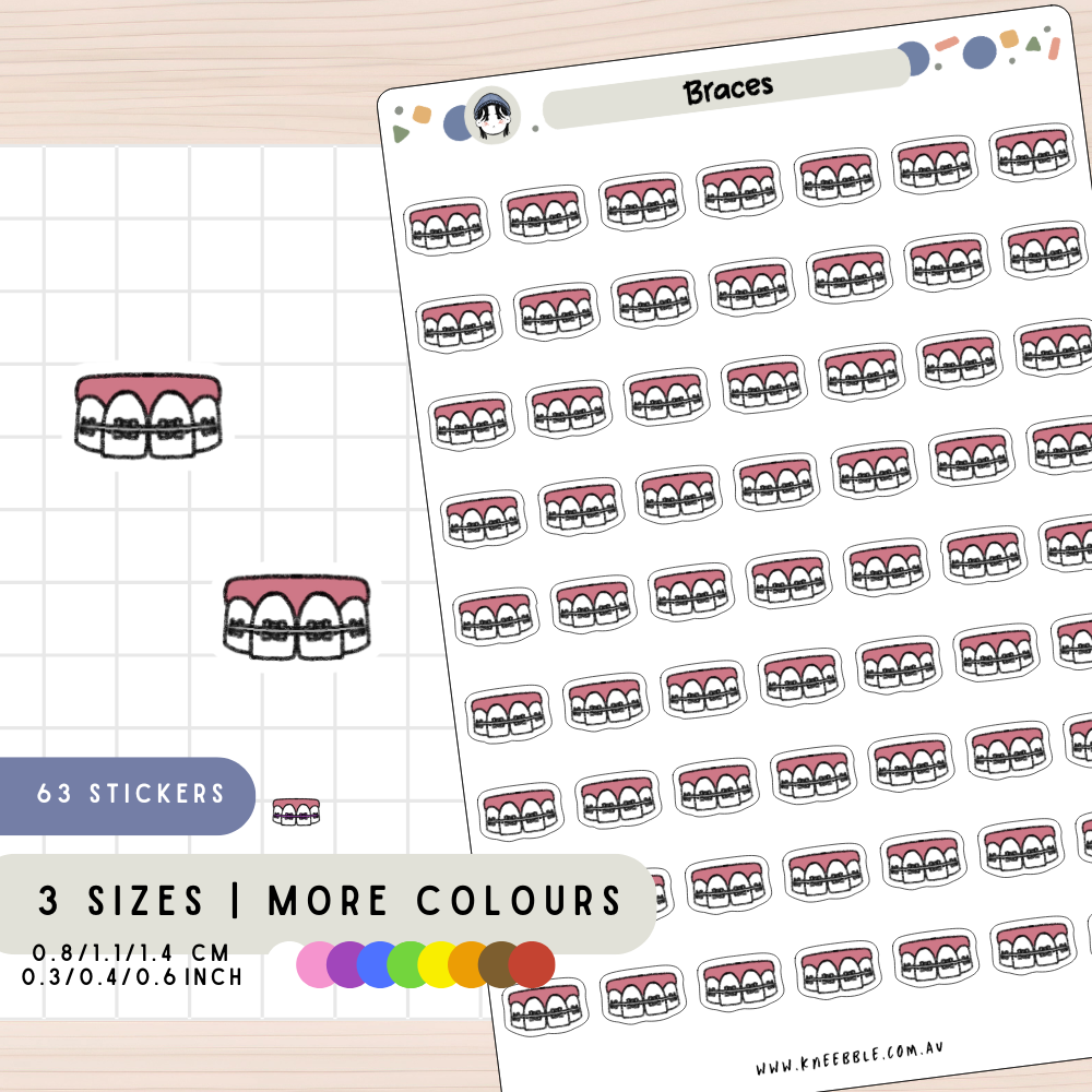 Braces Orthodontic Planner Stickers