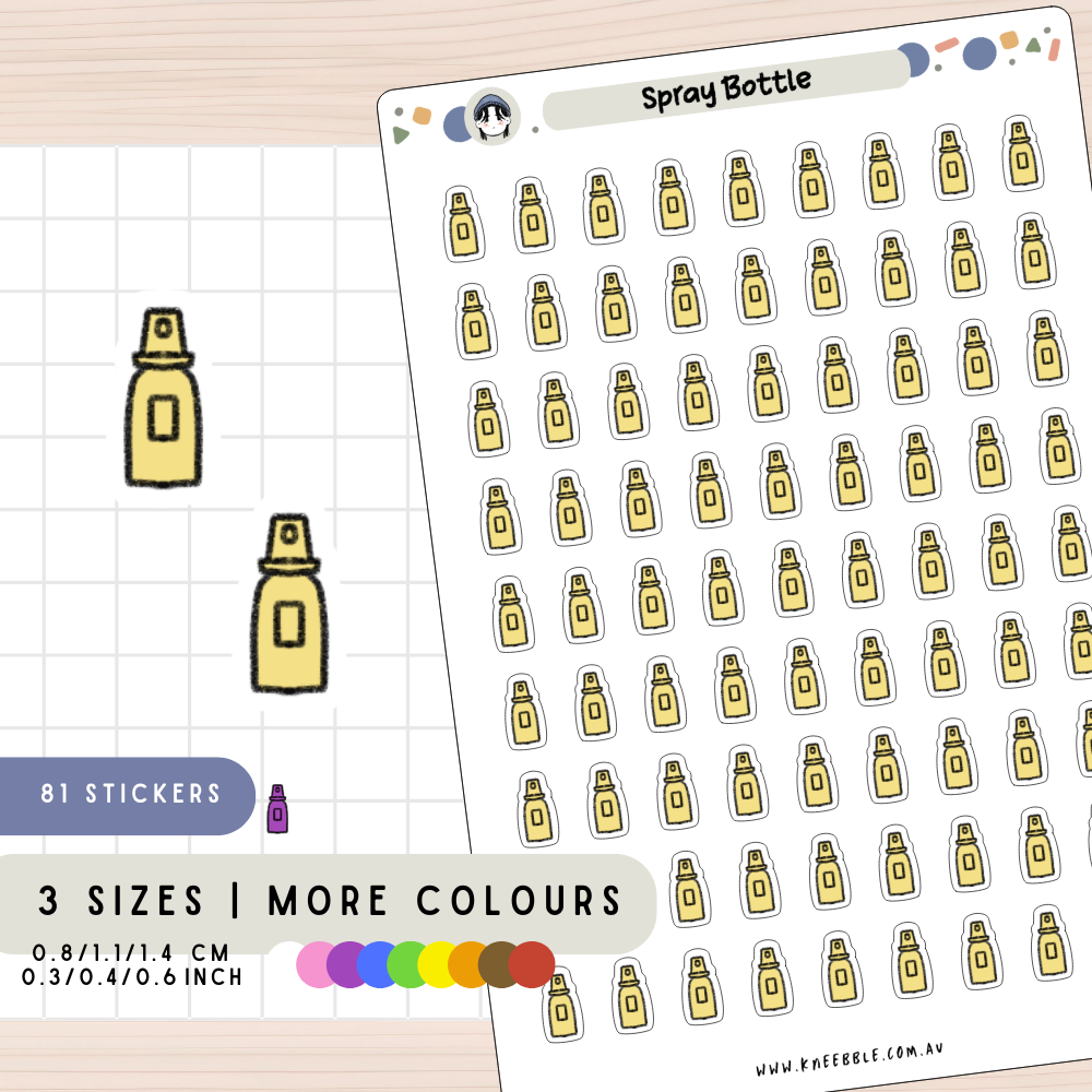 Spray Bottle Planner Stickers