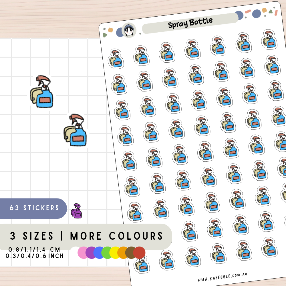 Spray Bottle Cleaner Planner Stickers
