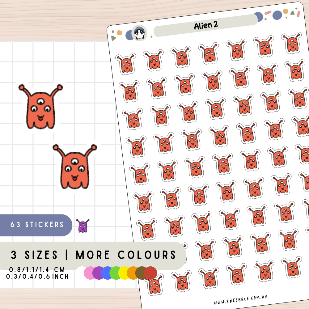 Alien 2 Creature Planner Stickers