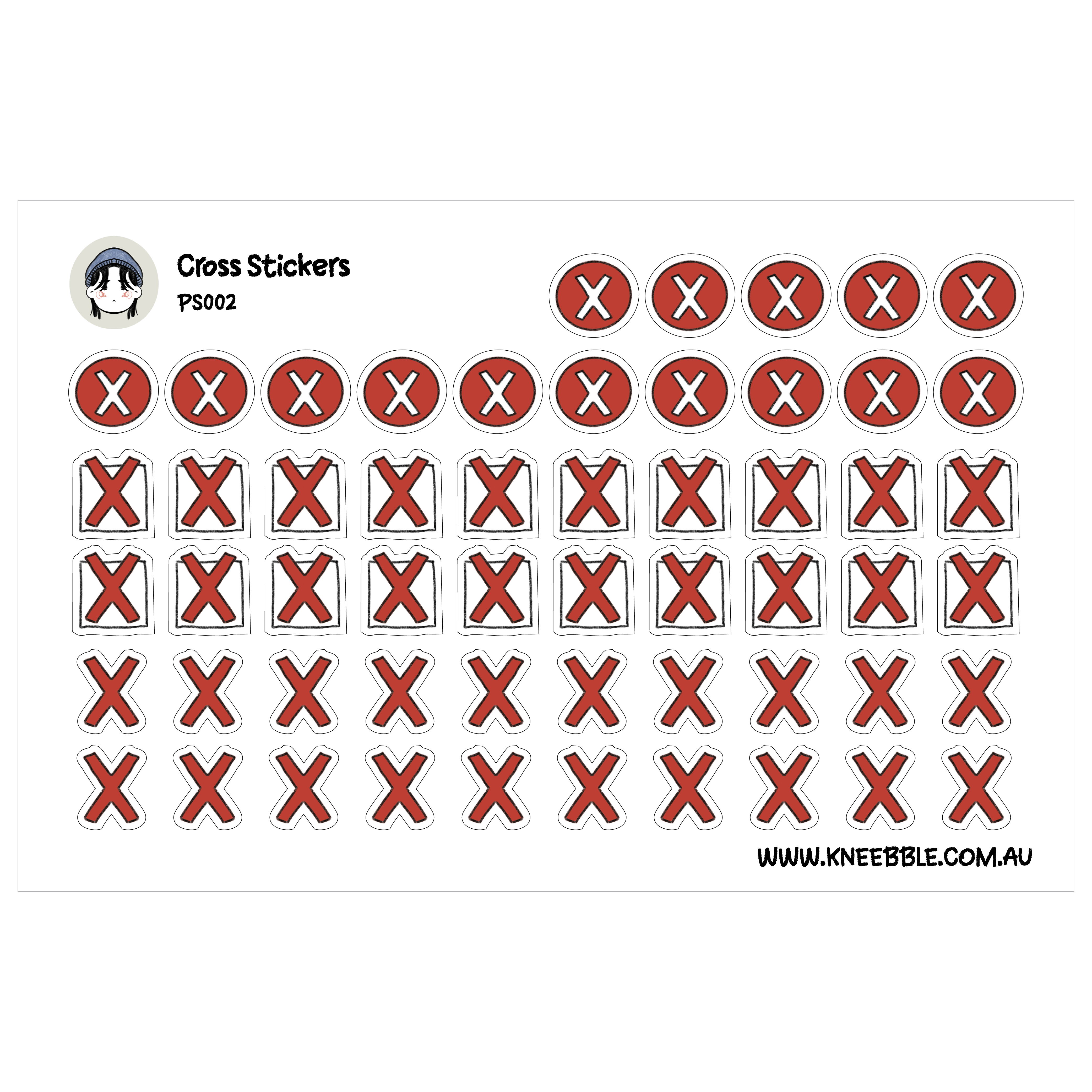 Planner Stickers - Incomplete Task Markers & Cross Mark Symbols for To ...
