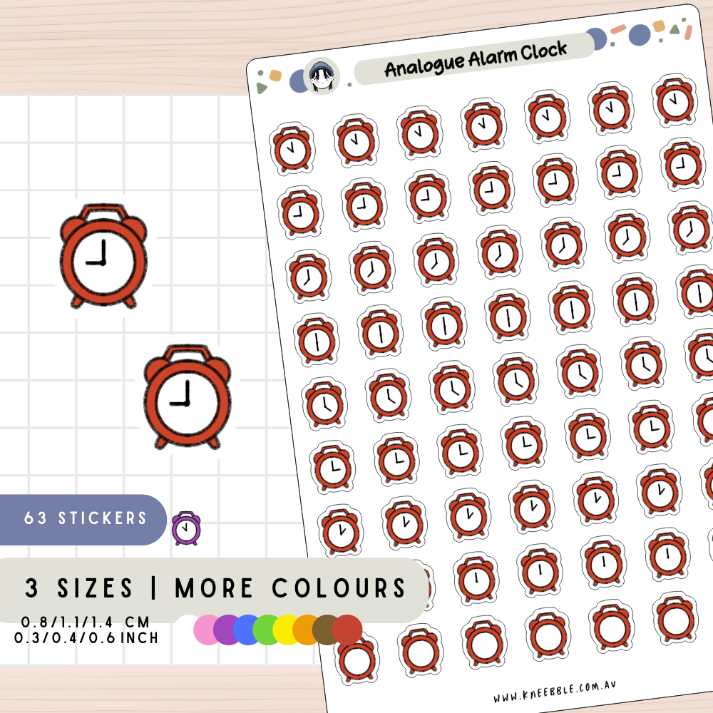Alarm Clock Planner Stickers
