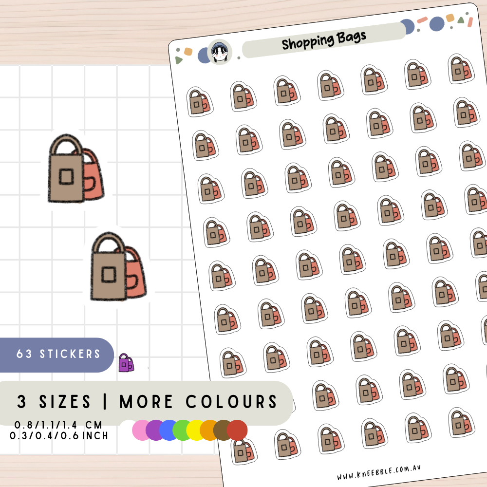 Shopping Bags Planner Stickers