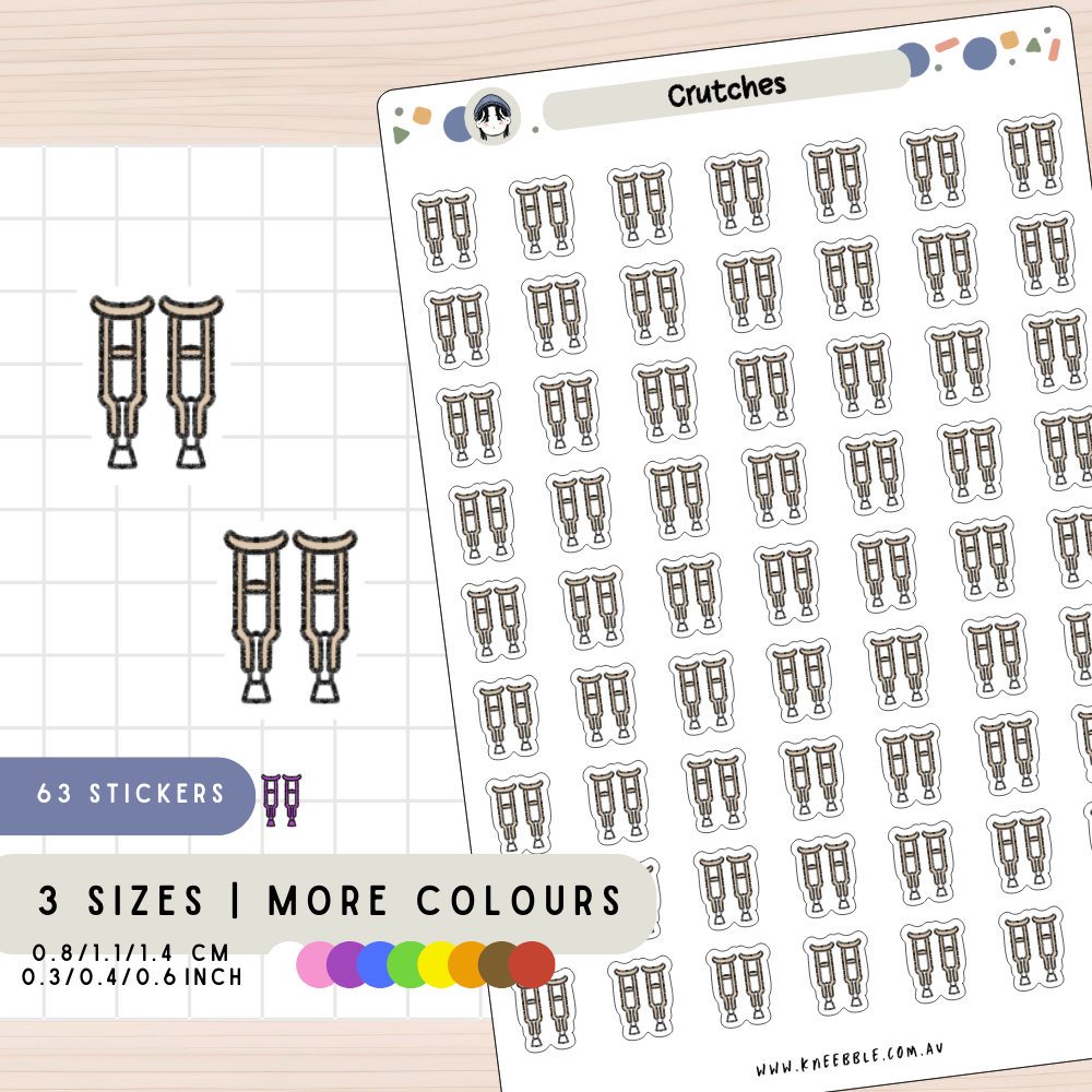 Crutches Planner Stickers
