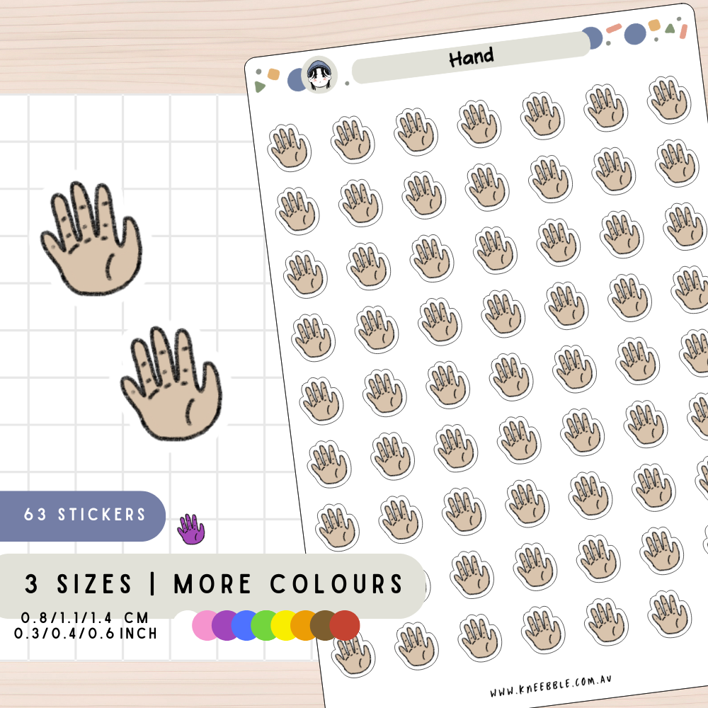 Hand Body Part Planner Stickers