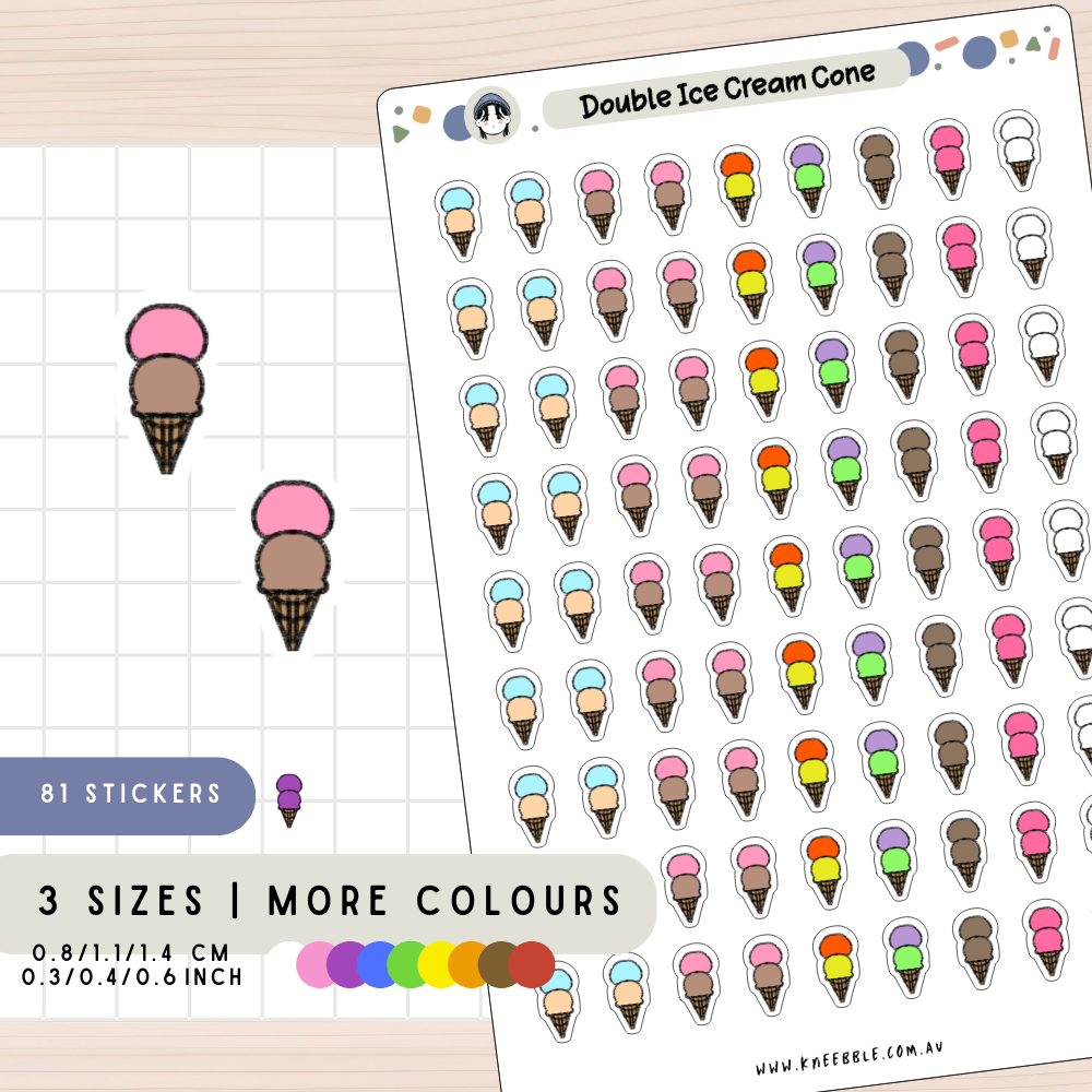 Double Scoop Ice Cream Planner Stickers
