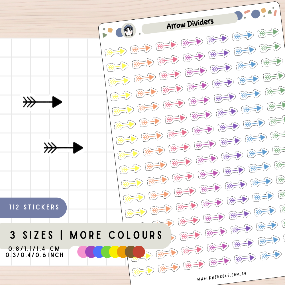 Arrow Divider Planner Stickers