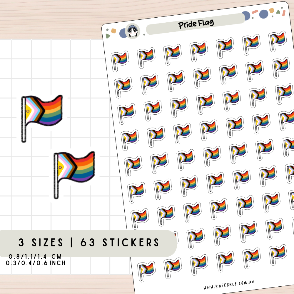 Progress Pride Flag Planner Stickers