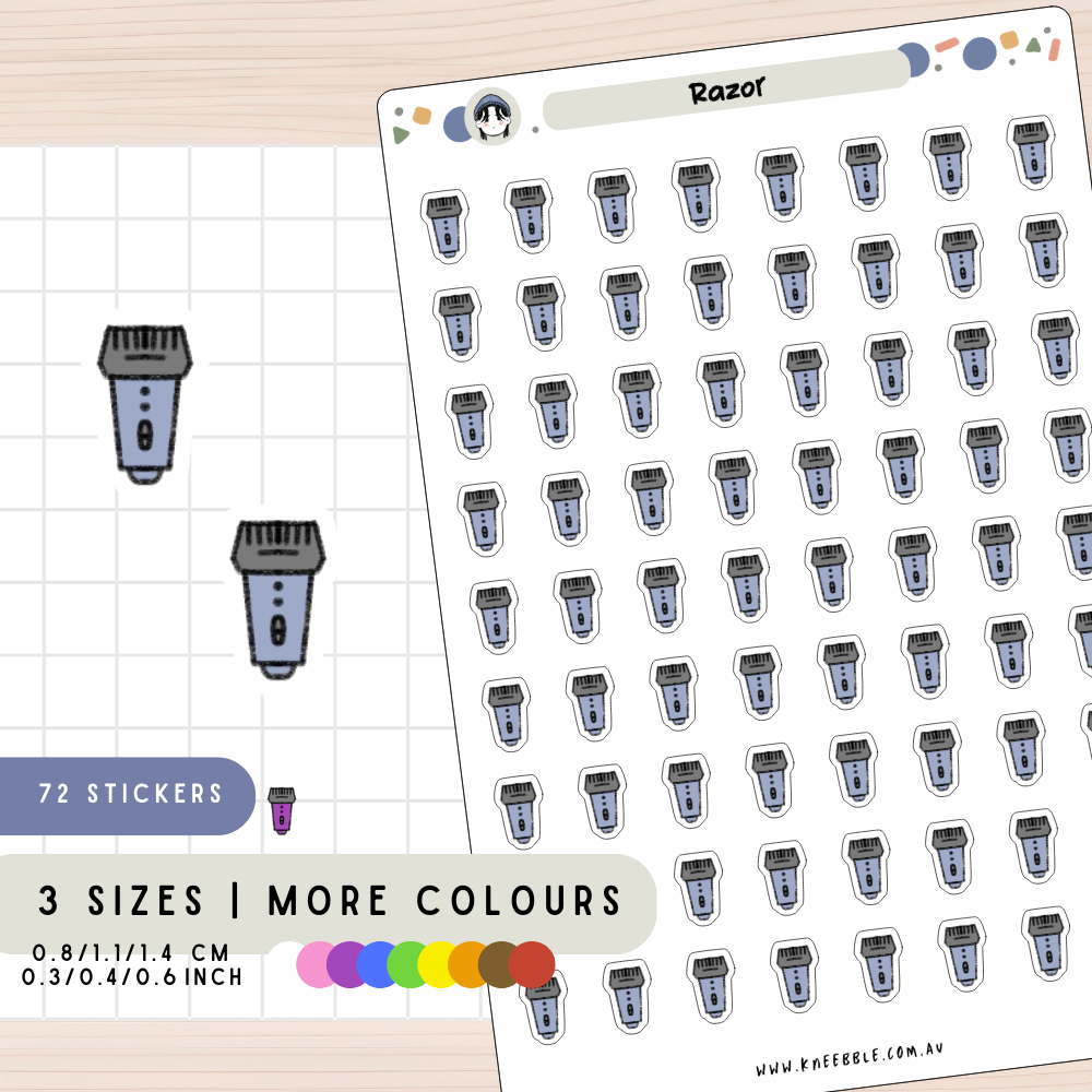 Electric Razor Planner Stickers