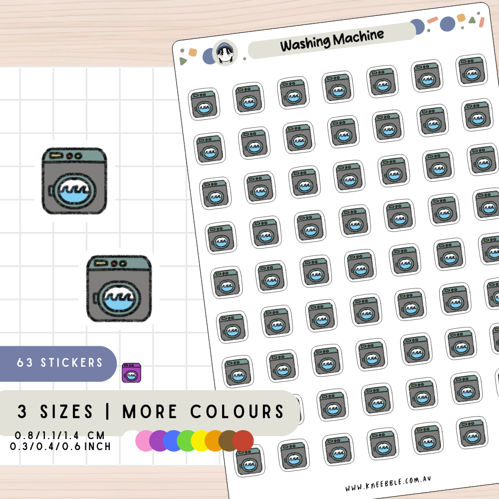 Washing Machine Planner Stickers