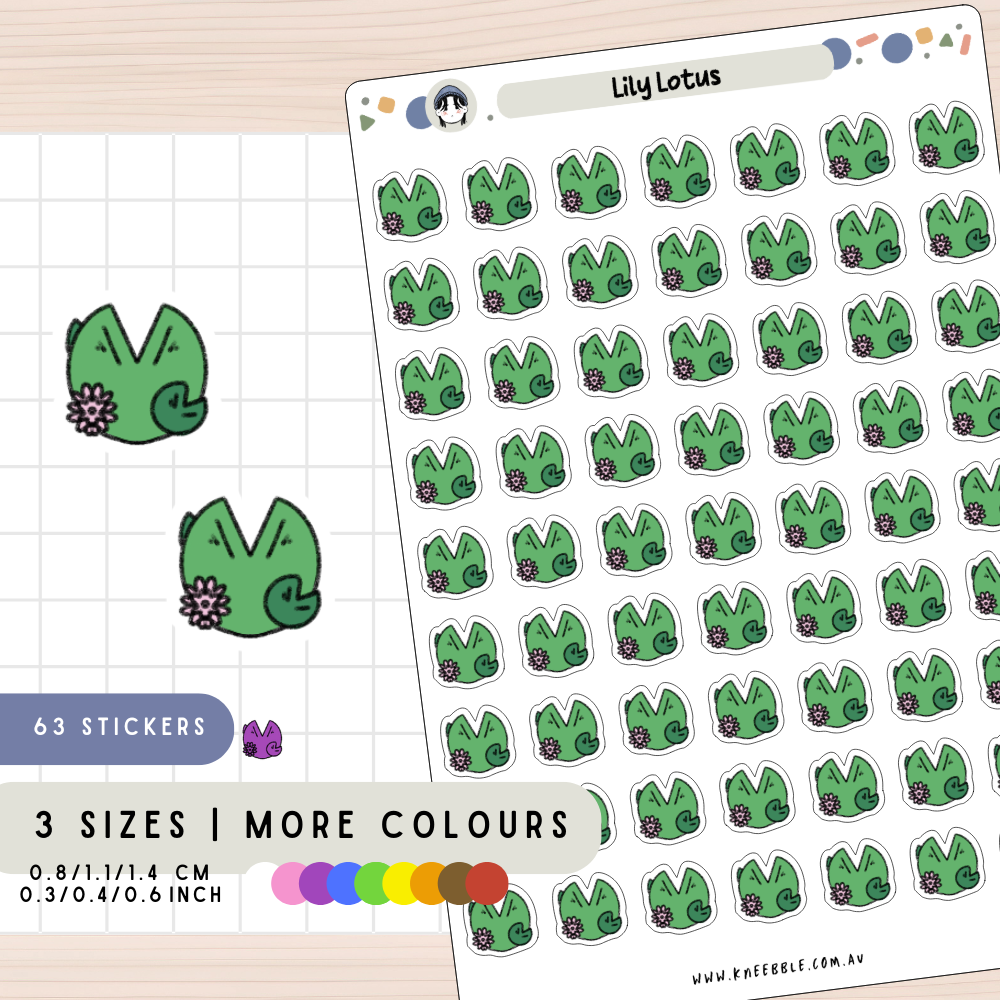Lily Pad Lotus Flower Planner Stickers