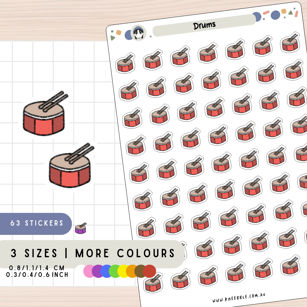 Drums Planner Stickers