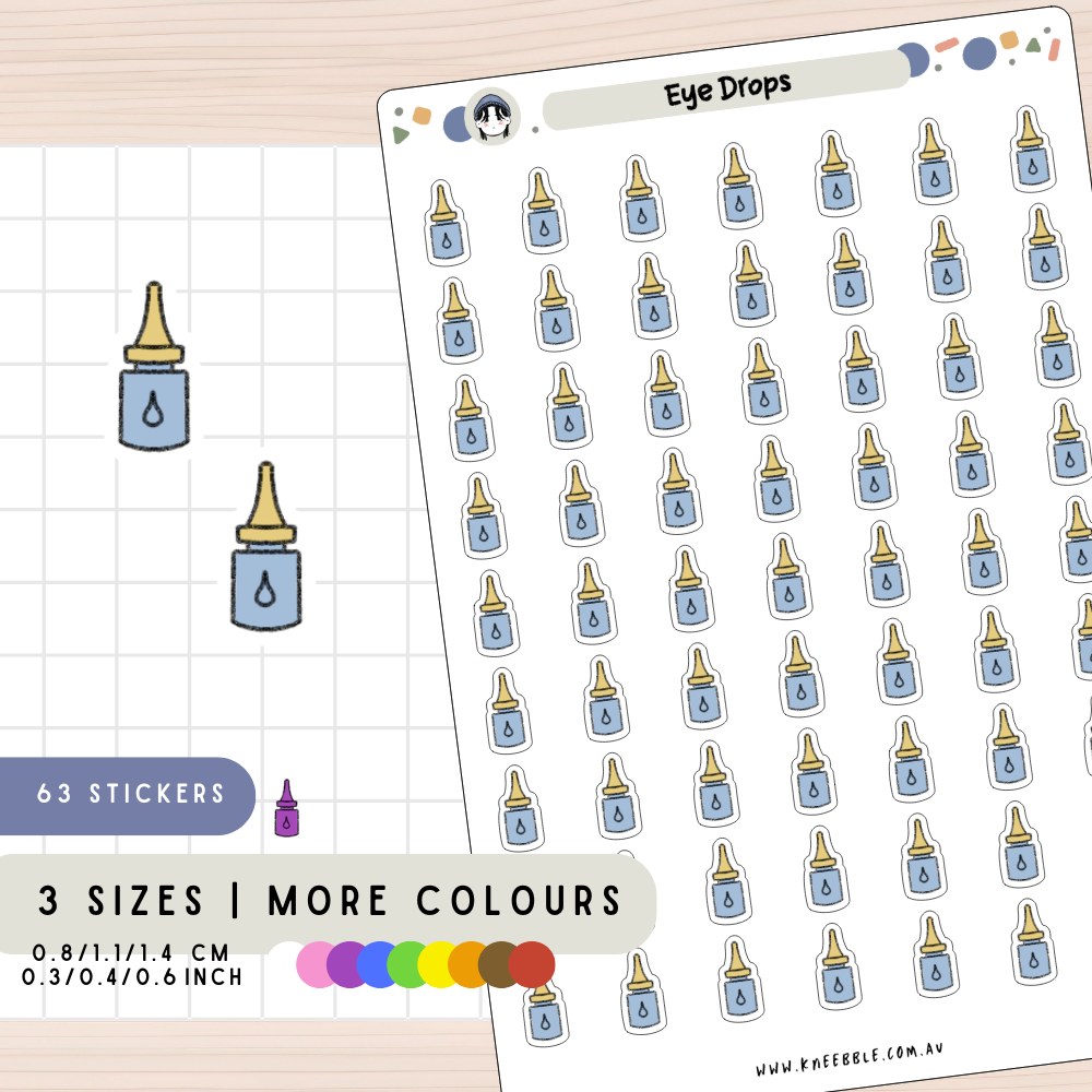 Eye Drops Planner Stickers