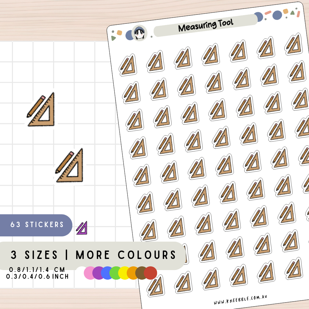 Measuring Craft Tool Planner Stickers
