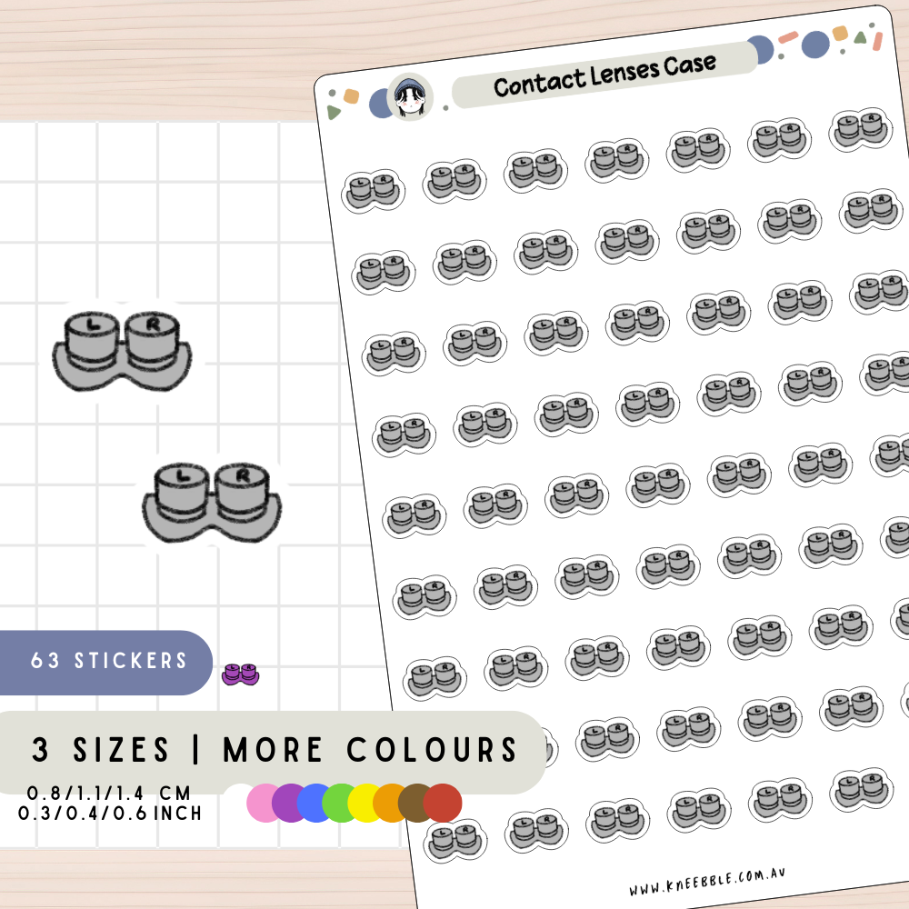 Contact Lenses Case Planner Stickers