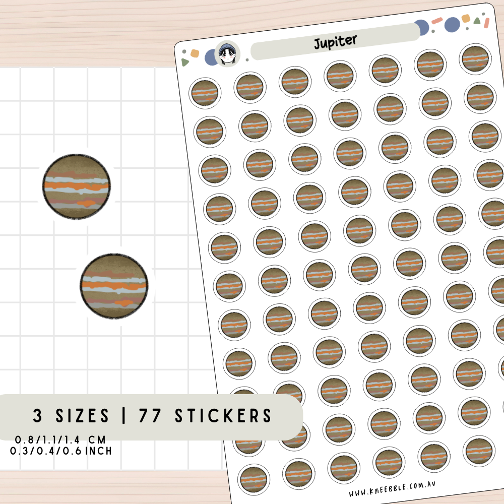 Jupiter Planet Planner Stickers