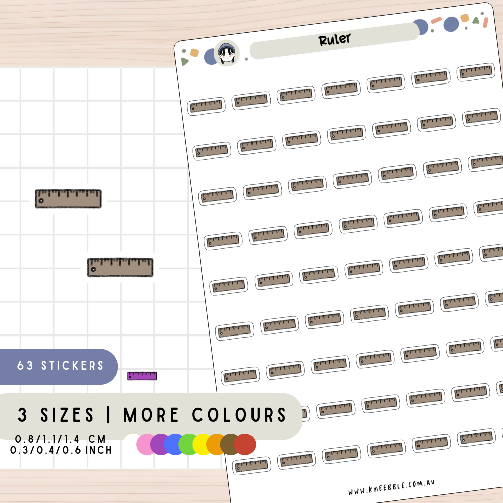 Ruler Measure Planner Stickers