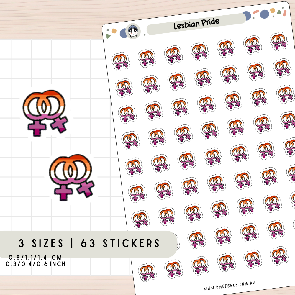 Lesbian Pride Planner Stickers