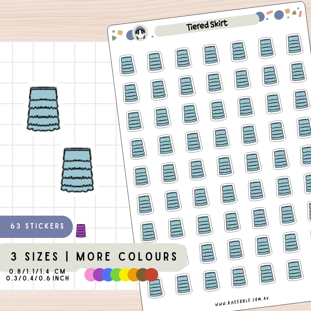 Tiered Skirt Planner Stickers