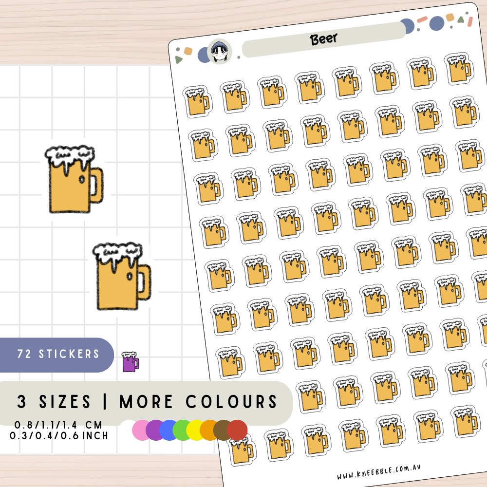 Beer Drink Planner Stickers