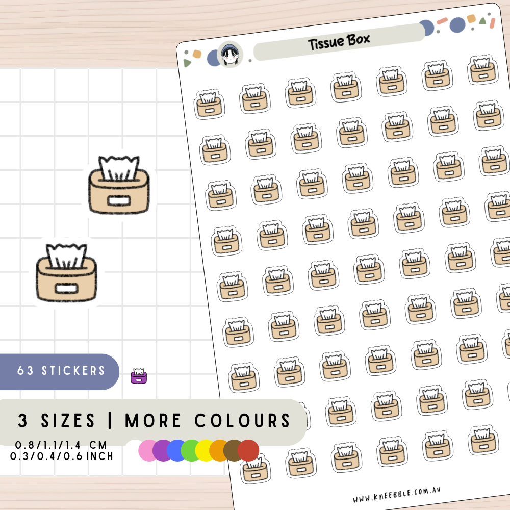 Tissue Box Planner Stickers
