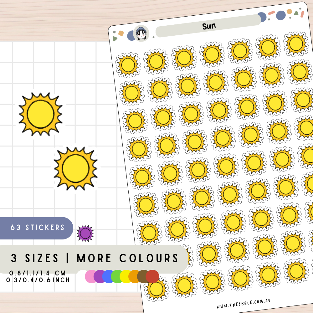 Sun Weather Planner Stickers