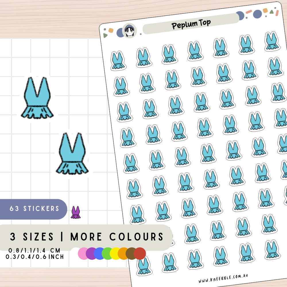 Peplum Top Planner Stickers