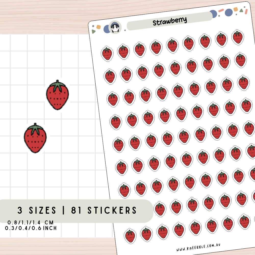 Strawberry Planner Stickers